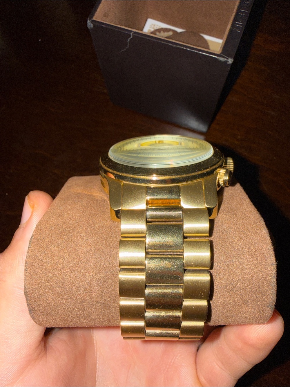 Michael Kors Gold Tone Stainless Steel Chronograph Watch - Picture 4 of 6